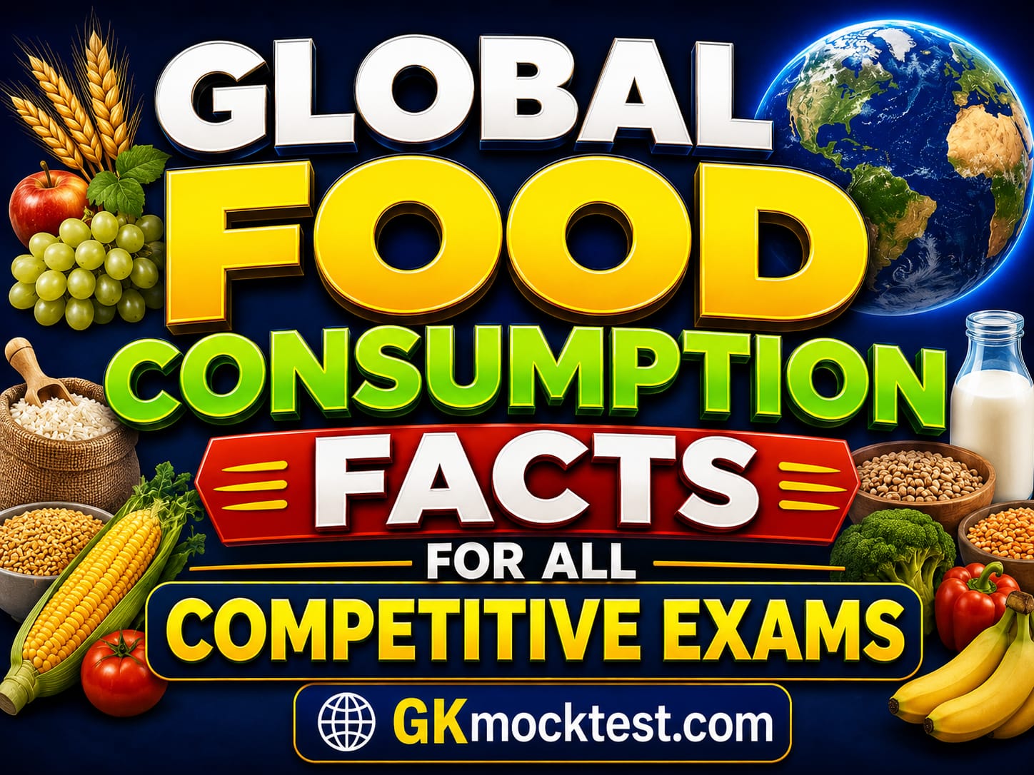 Global food consumption facts for all competitive exams